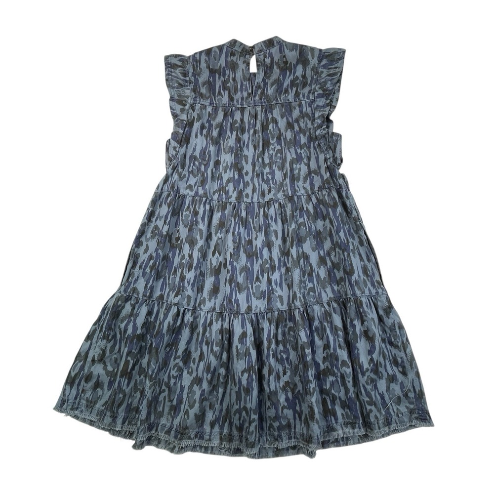 BY ANTHROPOLOGIE Jenee Tiered Leopard Print Dress Size Small Womens Casual - Picture 2 of 9